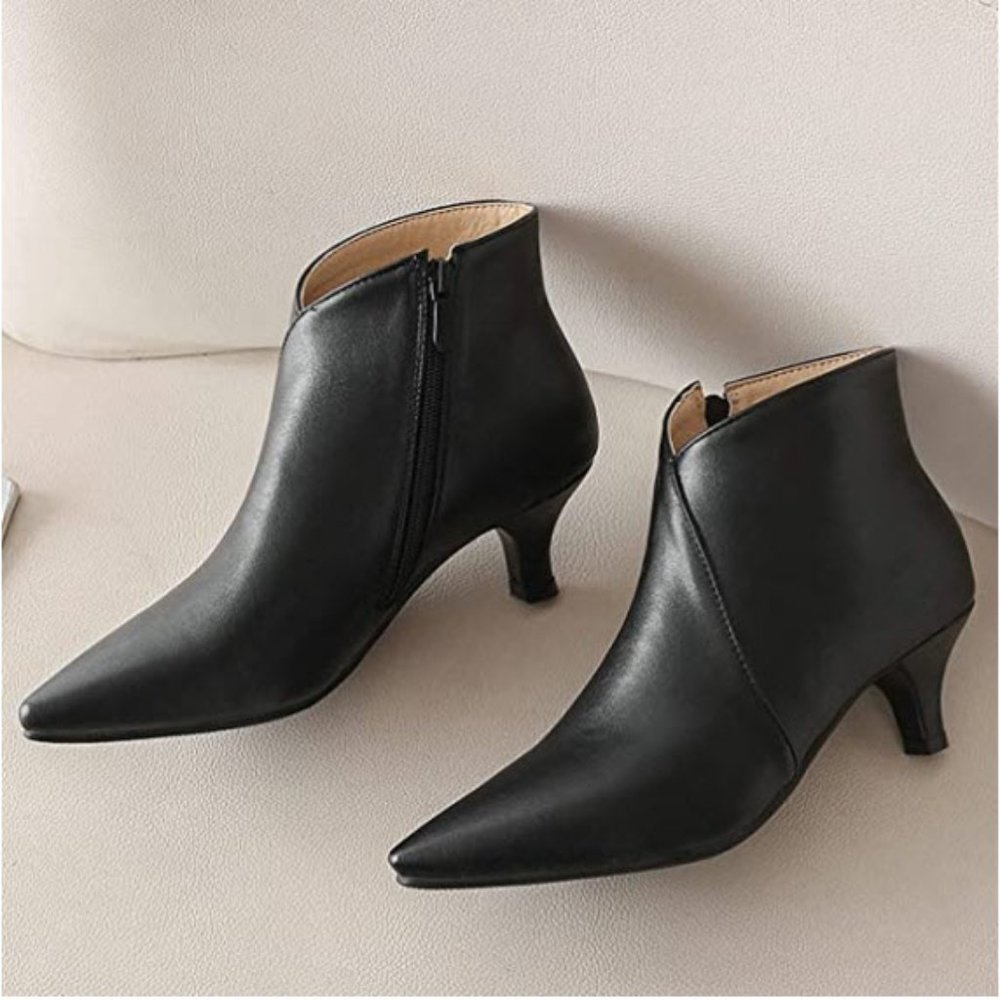 Brand new kitten heel ankle boots, size 10